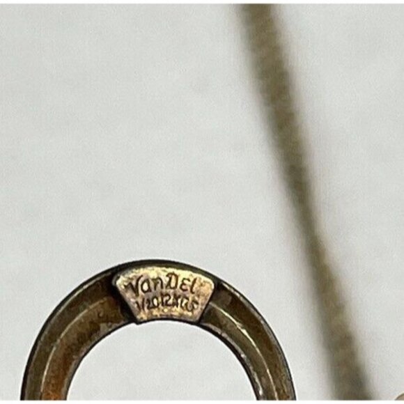 Vintage Van Del Cultured Pearl Drop Necklace 1/20 12k gold filled - Picture 8 of 8